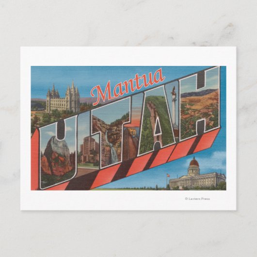 Mantua, UtahLarge Letter ScenesMantua, UT Briefkaart (Voorkant)