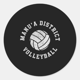 Manua District Volleybal Retro Onooglijk Team Vb Ronde Sticker