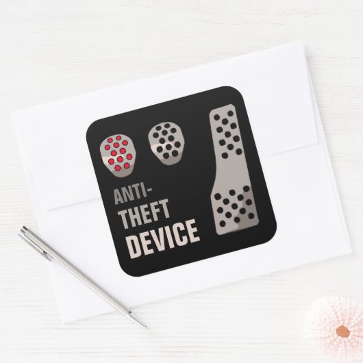 MANUAL antidiefstal Vierkante Sticker (Envelop)