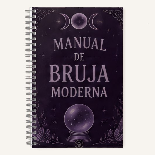 manual de bruja moderna violeta notitieboek (Voorkant)