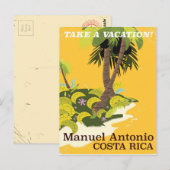 Manuel Antonio, Costa Rica, poster van het oogstja Briefkaart (Voorkant / Achterkant)