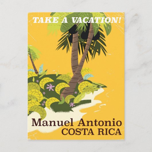 Manuel Antonio, Costa Rica, poster van het oogstja Briefkaart (Voorkant)
