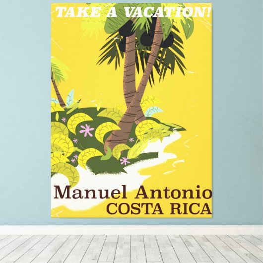 Manuel Antonio, Costa Rica, poster van het oogstja Canvas Afdruk (Insitu (Houten vloer))