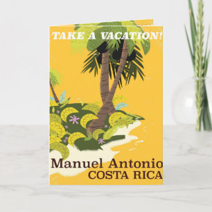 Manuel Antonio, Costa Rica, poster van het oogstja Feestdagen Kaart