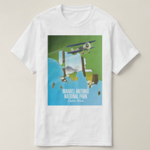 Manuel Antonio Nationaal Park, Costa Rica kaart. T-shirt