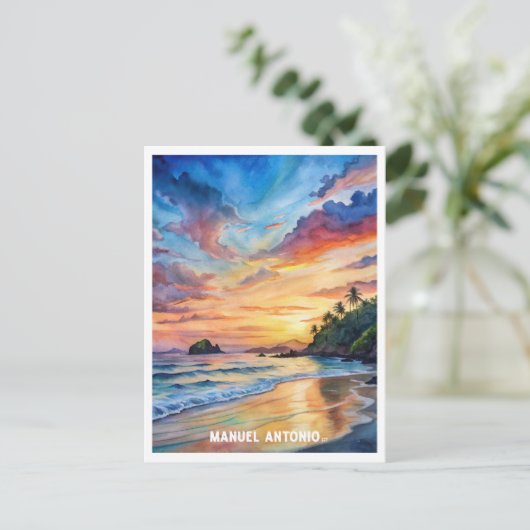 Manuel Antonio Nationaal Park Waterverf Schilderij Briefkaart (Staand voorkant)