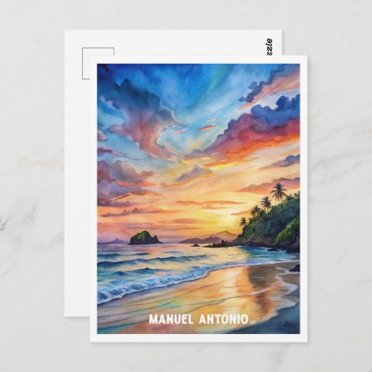 Manuel Antonio Nationaal Park Waterverf Schilderij Briefkaart (Voorkant / Achterkant)