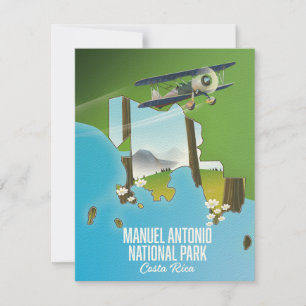 Manuel Antonio National Park, Costa Rica-kaart.