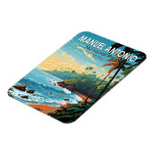 Manuel Antonio National Park Travel Art Vintage Magneet (Linkerzijde)