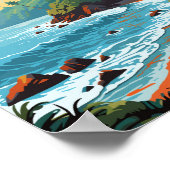 Manuel Antonio National Park Travel Art Vintage Poster (Hoek)