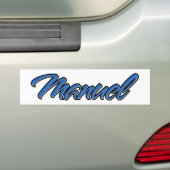 Manuel Name blue Aufkleber Sticker Autoaufkleber (Op auto)