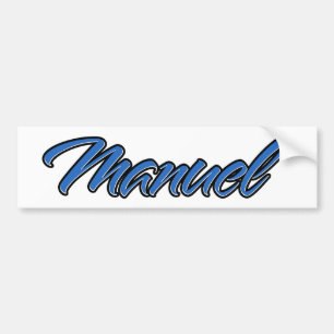 Manuel Name blue Aufkleber Sticker Autoaufkleber