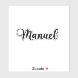 Manuel Name - Handgeschreven kalligrafie Sticker