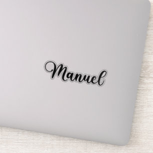 Manuel Name - Handgeschreven kalligrafie Sticker