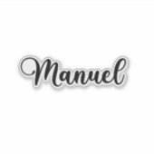 Manuel Name - Handgeschreven kalligrafie Sticker (Voorkant)