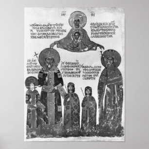 Manuel Palaeologus beschermd door Virgin Mary Poster