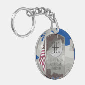 MANUELE SLEUTELHANGER met TOMBSTONE met twee zijde (Voorkant Links)