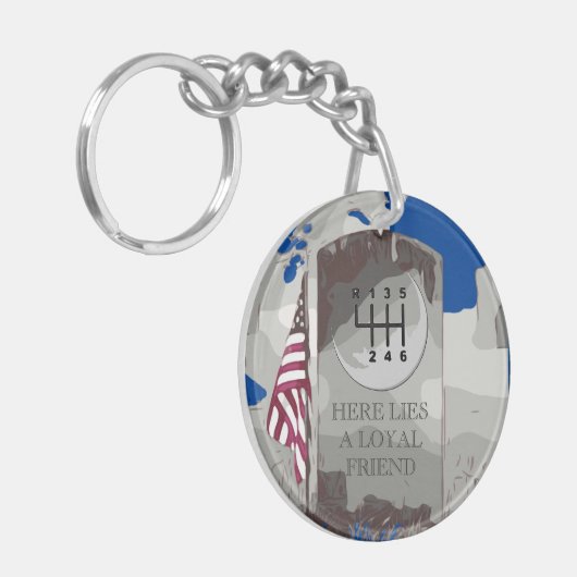 MANUELE SLEUTELHANGER met TOMBSTONE met twee zijde (Voorkant Links)