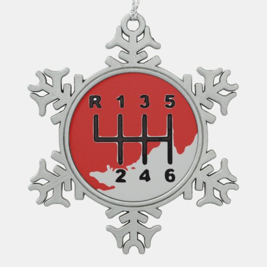 MANUELE VERZENDING - KLEUREN TIN SNEEUWVLOK ORNAMENT (Voorkant)