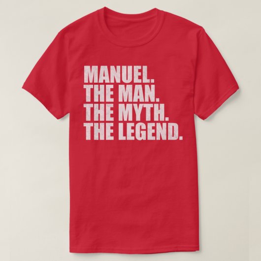 ManuelManuel Naam Manuel voornaam T-shirt (Design voorkant)