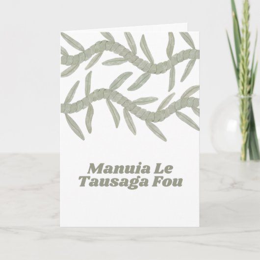 Manuia Le Tausaga Fou Bedankkaart (Voorkant)