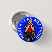 MANUK IS EEN KUNSTHIEF BUTTON (Voorkant /achterkant)
