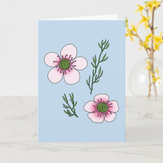 Manuka Bloemen Kaart (Gele Bloem)