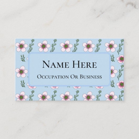 Manuka Flowers Visitekaartje (Voorkant)