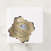 Manuka Honing Zwart Goud  Skep Fancy Vierkant Bedankjes Labels (In situ)