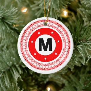 Manukai Tribal gehaktbal kerstversiering Keramisch Ornament