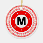 Manukai Tribal gehaktbal kerstversiering Keramisch Ornament (Voorkant)