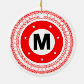 Manukai Tribal gehaktbal kerstversiering Keramisch Ornament (Achterkant)