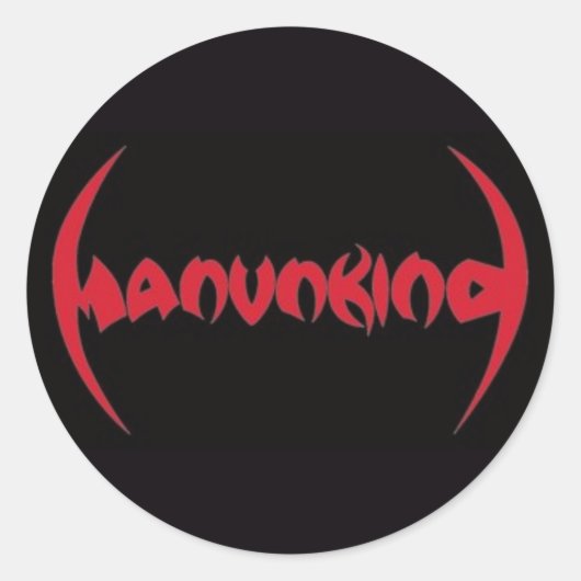 MANUNKIND LOGO RONDE STICKER 3" (Voorkant)