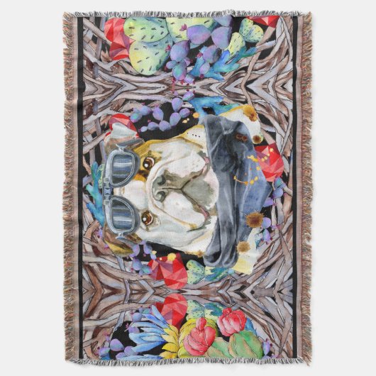 Manuscactus van pilotendoeken met kogelhonden deken (Voorkant Verticaal)