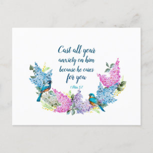 Manuscript 1 Peter 5:7 Briefkaart