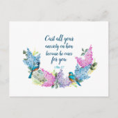 Manuscript 1 Peter 5:7 Briefkaart (Voorkant)