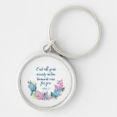 Manuscript 1 Peter 5:7 Sleutelhanger (Voorkant)