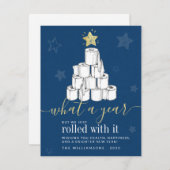 Manuscript 2020 kerstboompapier feestdagenkaart (Voorkant / Achterkant)