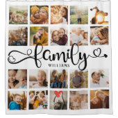 Manuscript 20 van de moderne Familie Foto Collage  Douchegordijn (Voorkant)