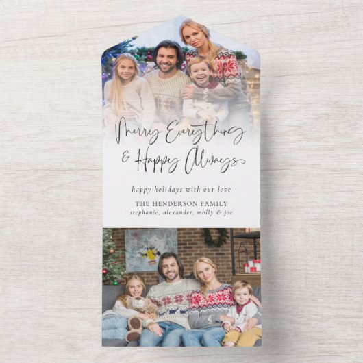 Manuscript 2 foto Ontvankelijke Kerstkaart van het All In One Uitnodiging (Binnen)