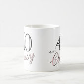 Manuscript 40th and Classy Black Elegant Pink Birt Koffiemok (Center)