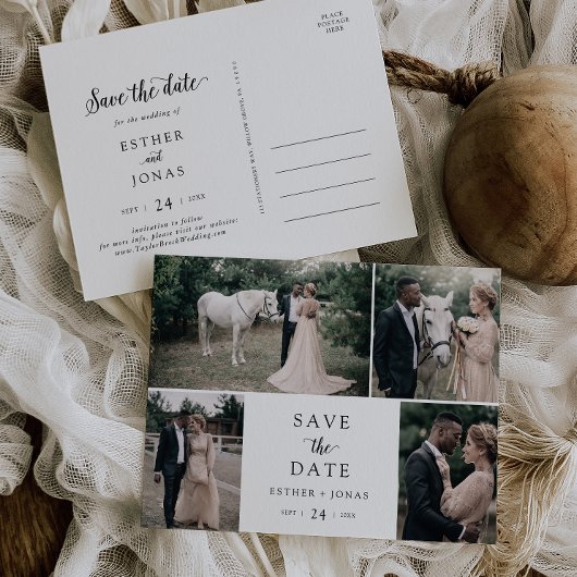 Manuscript 4 het Malplaatje van de Foto sparen de Uitnodiging Briefkaart