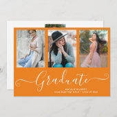 Manuscript Afstuderen 4 Foto Collage Oranje Afstud Kaart (Voorkant / Achterkant)