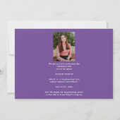 Manuscript Afstuderen 4 Foto Collage Paars Afstude Aankondiging (Achterkant)