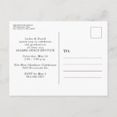 Manuscript afstuderen klassieke briefkaart uitnodi (Achterkant)