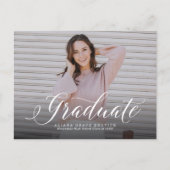 Manuscript afstuderen klassieke briefkaart uitnodi (Voorkant)