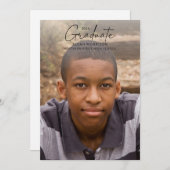 Manuscript Afstuderen Minimalistische Fotogradatie Kaart (Voorkant / Achterkant)