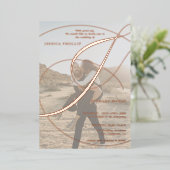 Manuscript ampersand fotokalligrafie bruiloft folie uitnodiging (Staand Voorkant)