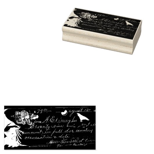 Manuscript and Raven Rubberstempel (Gestempeld)