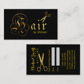 Manuscript Appointment #10 van Haar Stylist Gold S Afsprakenkaartje (Voorkant / Achterkant)